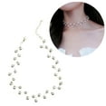 thumbnail image 2 of Shisuyan Collier Simple Tendance Élégant Charme Perles Simulées Collier Ras du Cou pour Femmes (Doré), 2 of 8