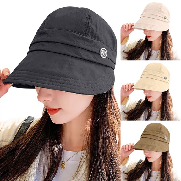 Summer Hats for Women Women Wide Brim Sun Hat UPF Face Covering Summer Fisherman Style Beige One Size