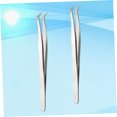 thumbnail image 3 of OULII 2Pcs Eyelashes Tweezer Fine Pointed Tips Metal Grafting Eyelash Extensions Tool for Makeup Tools Women, 3 of 8
