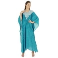 thumbnail image 3 of Moomaya Printed Caftan Gown Maxi Dress For Women Beachwear Party Kimono Cover Up Kaftan, 3 of 7