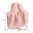 thumbnail image 1 of Bolsa de hombro de felpa Moda Otoño Invierno de piel sintética Suave para el trabajo (Rosa S) Likrtyny Para Estrenar, 1 of 6