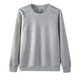 thumbnail image 1 of Men's Solid Color Crewneck Base Layer Casual Clothing Essential Clothes Long Sleeve Tops Pullover Tees Soft Fabric Layering Piece Minimalist Style, 1 of 3
