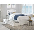 thumbnail image 1 of AFI Warren Solid Wood Twin Bed w/ Footboard & 2 Drawers in White, 1 of 13