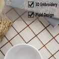 thumbnail image 2 of Heavy Weight Cotton Linen Tablecloth Lace Plaid Round Table Cloth for Kitchen Dining Room Tabletop Decoration, 36" - Round, Champagne, 2 of 6
