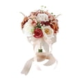 thumbnail image 3 of Decoración de ramo de boda elegante, romántico y realista, decoración del hogar falsa para la novia Estilo D, 3 of 9