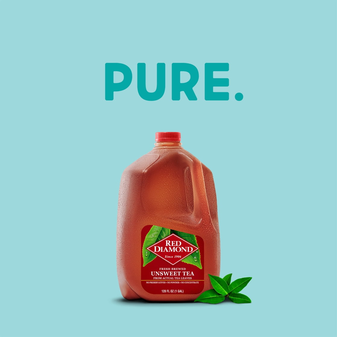 Red Diamond Unsweetened Tea, Gallon, 128 Fl Oz