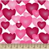 Valentine Sweet Hearts, Red, 43/44" Widt