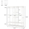 Tribesigns Double Rod Free Standing Closet Organizer, Heavy Duty Clothe