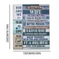 thumbnail image 2 of Con Letras Para Esposa, Manta De Franela, Manta De Sofá Para Navidad, Boda, Aniversario, Regalo De San Valentín Advancent HA045634-02, 2 of 6