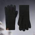 thumbnail image 3 of QUOTAY Winter Thermal Knitted Winter Gloves for Women Touchscreen Lined for Cold Weather Outdoor Cycling and Driving Stretch Fit 01_Black,One Size, 3 of 3