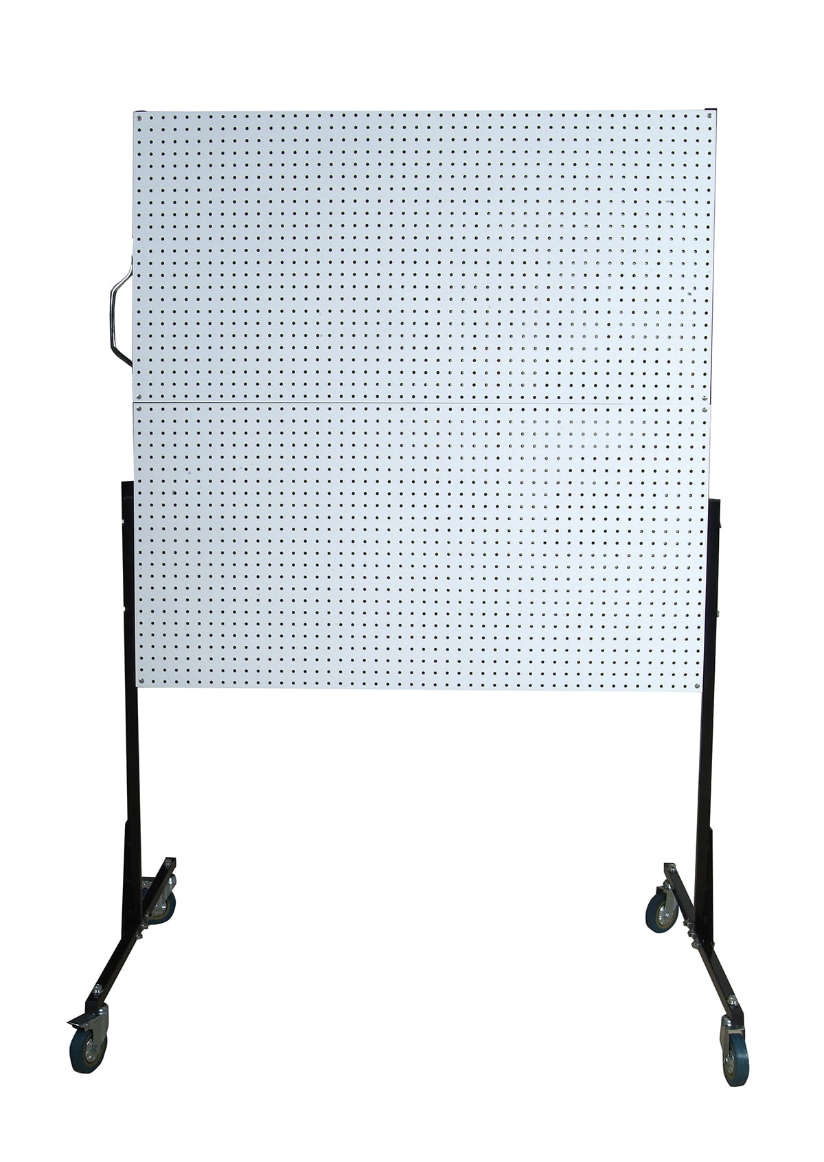 Triton Products® 50 In. W Mobile StandAlone Pegboard Unit with 4 White