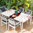 thumbnail image 2 of Red Valentines Day Table Cloths for 3 Foot Rectangle Tables, Red Love Heart Tree Patio Waterproof Elastic Fitted Tablecloths, Washable Rectangular Table Cover for Camping, 2 of 8