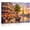 Frame-style, variant on Romantic Paris Street Cafe Wall Art Eiffel Tower Sunset Canvas Print Poster