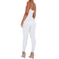 thumbnail image 3 of Bellella Combinaisons pour Femmes Col Rond Pantalon Long Combinaison Extensible Décontractée Bretelles Spaghetti une Pièce Femmes 2831 Blanc P, 3 of 4