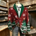 thumbnail image 2 of Moxiu Men's Casual Ugly Christmas Corduroy Blazer - One Button Sport Coat 2026 Red,XL, 2 of 7