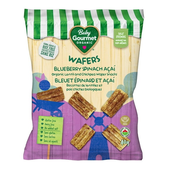 Baby Gourmet Organic Wafers Blueberry Spinach Acai