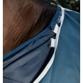 thumbnail image 3 of Rambo Tech Duo Turnout Blanket Bundle (50g Medium-Lite, 100g Liner, Airmax Liner, 50g Hood), Denim Blue (Orange/Tan/Brown Trim), Size: 81, 3 of 5