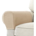 thumbnail image 1 of Set of 2 Jacquard Stretch Sofa Armchair Armrest Covers Anti-Slip Furniture Protector Armrest Slipcovers for Sofa Recliner with Free Fixing Tools Twist Pins, 1 of 6