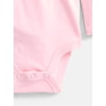thumbnail image 3 of Wonder Nation Baby Girls Collared Bodysuit with Long Sleeves, Sizes 0-24 Months, 3 of 4