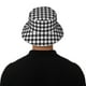 thumbnail image 5 of Balery Black White Plaid Sombreros para el sol para hombre y mujer, sombrero de pescador con UPF 50+, 5 of 6