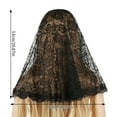 thumbnail image 5 of Bride Veil Mantilla Lace Head Covering Wedding Hair Covering White Wedding Veil Headscarf Short Veil, 5 of 9
