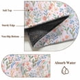 thumbnail image 6 of Runner Rug 2 x 6 Ft, Spring Wildflowers Washable Non-Slip Floor Mat for Kitchen Hallway/Entryway, Botanical Watercolor Floral Leaf Plant Long Kitchen Runner Area Rugs for Living Room, Low-Profile, 6 of 8