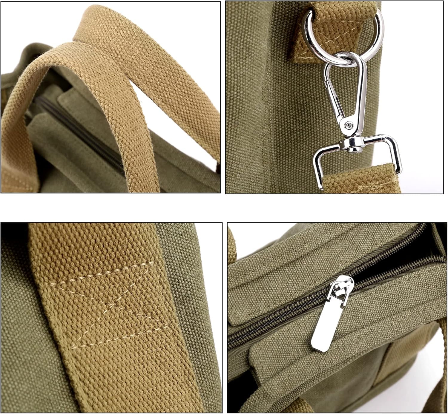 Tote Bag with Zipper Tote Bag for Women Canvas Crossbody Bag Shoulder Bag Satchel Hobo Bag Messenger Bag 2024
