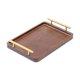 thumbnail image 2 of Bandeja de madera para servir, bandeja para mesa de café con asas, rectangular, placa de madera decorativa 20x30cm, 2 of 9