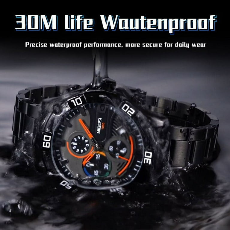 Nibosi Luxury Brand Watch For Men Stainless Steel Quartz Wrist