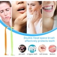thumbnail image 5 of Braces Toothbrush,4 Pcs Double-Ended Orthodontic Toothbrush Interspace Brush Toothbrush Tiny Small Soft Trim Head and Flat Head End Toothbrush for Braces and Teeth Detail Cleaning, 5 of 5