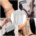 thumbnail image 4 of 2Pcs 10Yards 2mm Rhinestones Crystal Rhinestone Border Ribbon,Shiny Rhinestones, 4 of 7