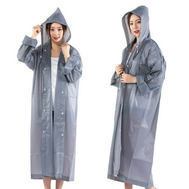Impermeable para adultos, portátil, impermeable, para exteriores, con capucha, transparente, para camping, senderismo y viajes.