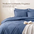 thumbnail image 5 of Lipa Queen Comforter Set,7-Piece Bed in a Bag,All Season Bedding Set,Comforter,Flat Sheet,Fitted Sheet,Pillowcases and Shams,Dusty Blue, 5 of 9