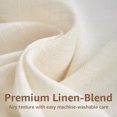 thumbnail image 6 of TOPICK 24 Inch Semi Sheer Kitchen Tier Curtains, Linen Textured Farmhouse Cafe Curtains, 26" W x 24" L, Cream White, 2 Panels, 6 of 8