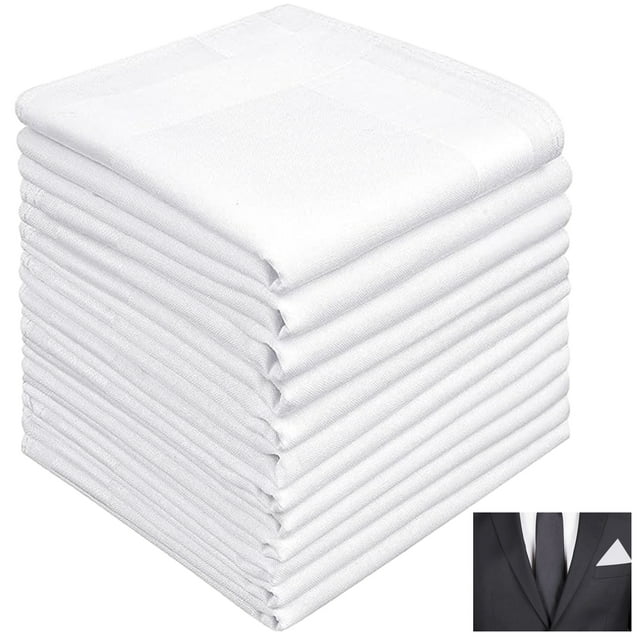 Pañuelo cuadrado de algodón blanco