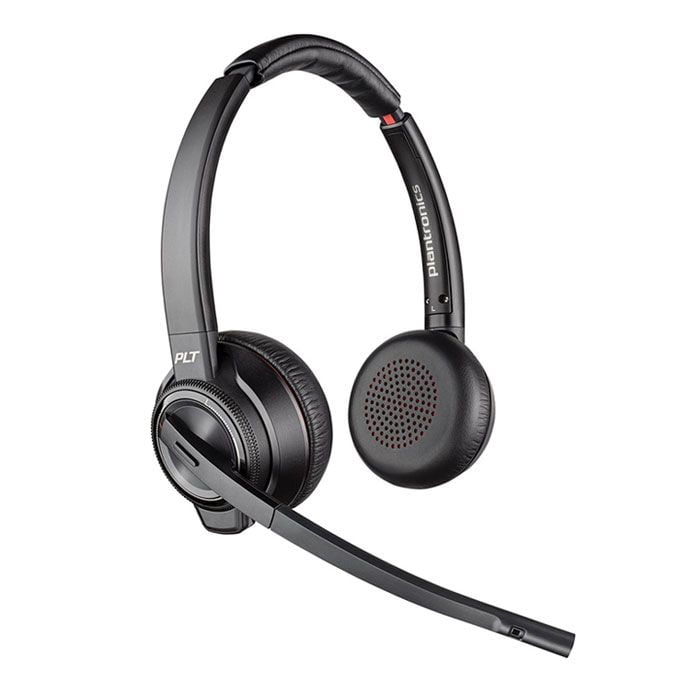 Savi W8220 Wireless Bluetooth/DECT 6.0 32mm Stereo Headset - Over-the-head - Supra-aural - Black