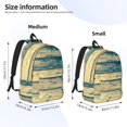 thumbnail image 2 of Balery Retro Wooden Mochila Clásica Impresa Básica para Viaje, Mochila Escolar Resistente al Agua, Mochila de Lona con Correas Ajustables-Small, 2 of 5
