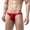Red, variant on Mens Thongs Underwear G-String Hollow Out Ice Silk Solid, Underpants Red XL
