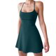 thumbnail image 1 of TaTaai Women's Casual Mini Dress Sleeveless Solid Color Slip Dress with Adjustable Hem Spaghetti Strap Backless Summer Ruffle Gift, 1 of 3
