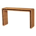 thumbnail image 1 of bali & pari Nevada Bohème Table Console en Rotin Miel Clair, 1 of 8