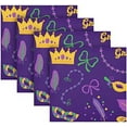thumbnail image 5 of Dreamtimes Mardi Gras Cloth Napkins Set of 4, Oversized Washable Reusable Polyester Dinner Table Napkins for Family, Restaurant, Party Decor, 20"x 20", 5 of 7