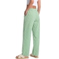 thumbnail image 3 of Sundazz Womens Gingham Pants Cotton Wide Leg Lounge Pants Cute Pajama Pants Comfy Casual Pants,Green,XL, 3 of 8