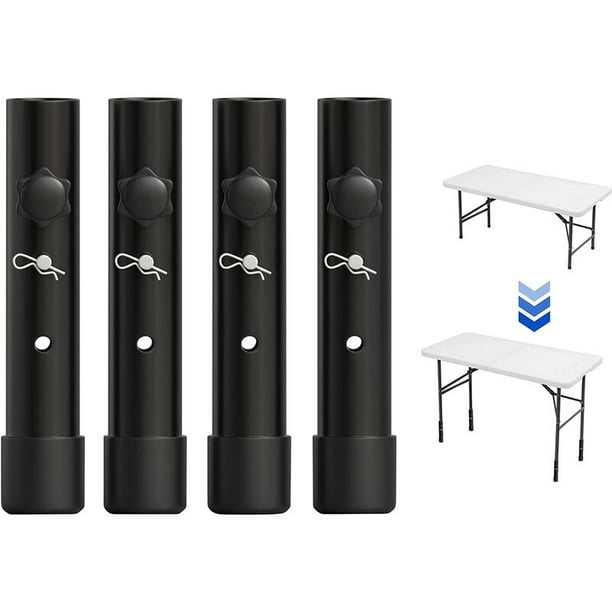 Juego de 4 extensiones de patas de mesa para mesas plegables para patas plegadas y rectas, elevadores de patas de mesa plegables ajustables, para altura (19,8 cm) esquí esquí Gafas de esquí