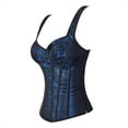 thumbnail image 2 of Grebrafan Bustier Corset Top Gothic Royal Blue M, 2 of 5