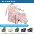 thumbnail image 7 of FKELYI Pink Dog Paw Print Anti-Dust Recliner Slipcover 4 Pcs Reclining Chair Cover Soft Furniture Protector for Single Seat Lounge Armchair for Bedroom Decor, 7 of 7