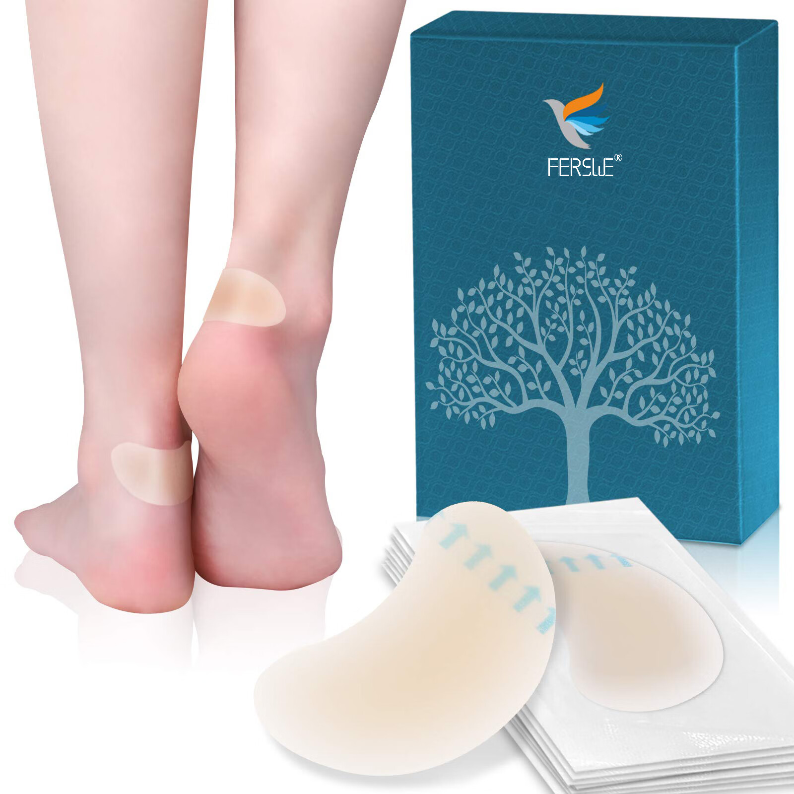 FERSWE Blister Bandages, Blister Pads 8PCS Gel Blister Cushions