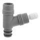 thumbnail image 2 of Adaptador de desagüe para fregadero de cocina, conector de filtro en forma de Y, salida de aguas residuales, rosca externa, conector de rosca interna con entrada para lavavajillas, gris claro, 2 of 7