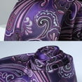 thumbnail image 4 of HISDERN Ties for Men Paisley Tie and Pocket Square Woven Classic Floral Mens Ties Handkerchief Set, 4 of 7