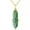 Green Aventurine, variant on 10pcs Wrapped Natural Stone Hexagonal Gold Bullet Shape Quartz Pendant Necklace-White Crystal