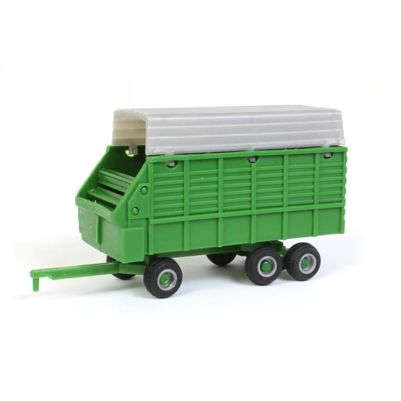 Standi Toys 1/64 Plastic Green & Silver Tandem Axle Forage Wagon ST169